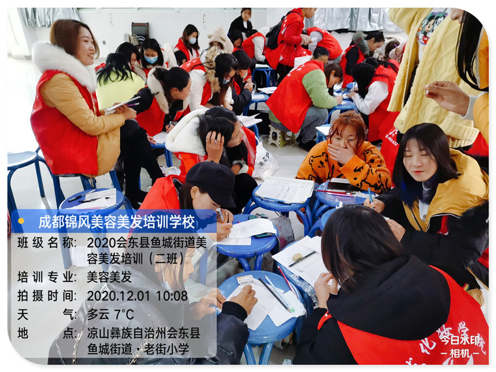 2020年会东县鱼城街道美容美发培训二班—四川锦风教育教育